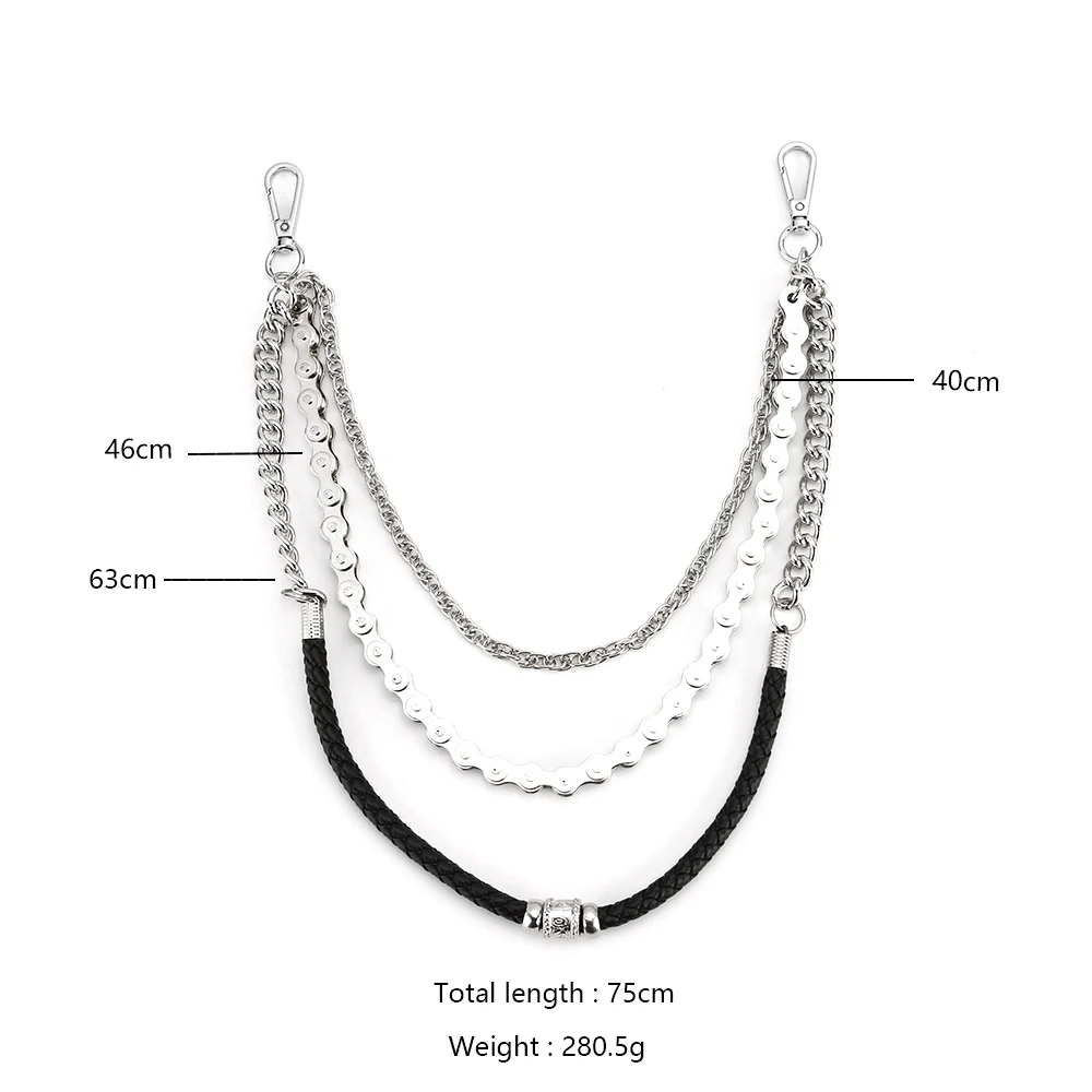 Модный панк хип-хоп трендовый ремень поясной брелок мужские брюки джинсы