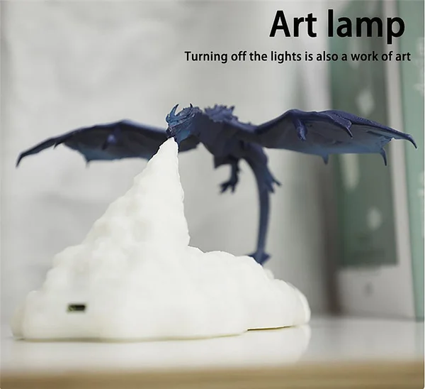 

Fire-breathing dragon lamp new strange home night light led rechargeable dinosaur night light