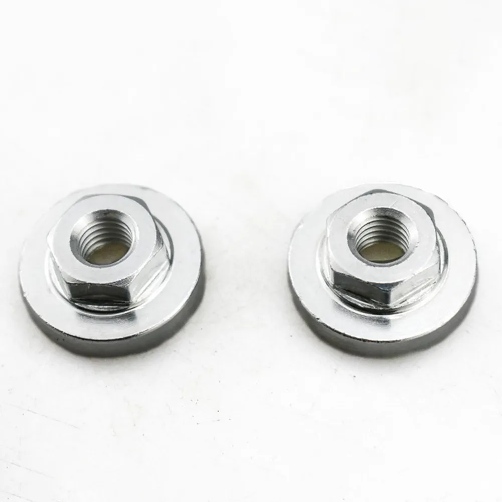 

2 Pcs Flange Nuts Kit Hex Nut Set Anti-rust Non-slip Chuck Plate Replacement Modification Accessories For Electric Angle Grinde