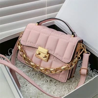 acrylic chain square crossbody bag 2021 new high quality pu leather womens designer handbag small shoulder messenger bag