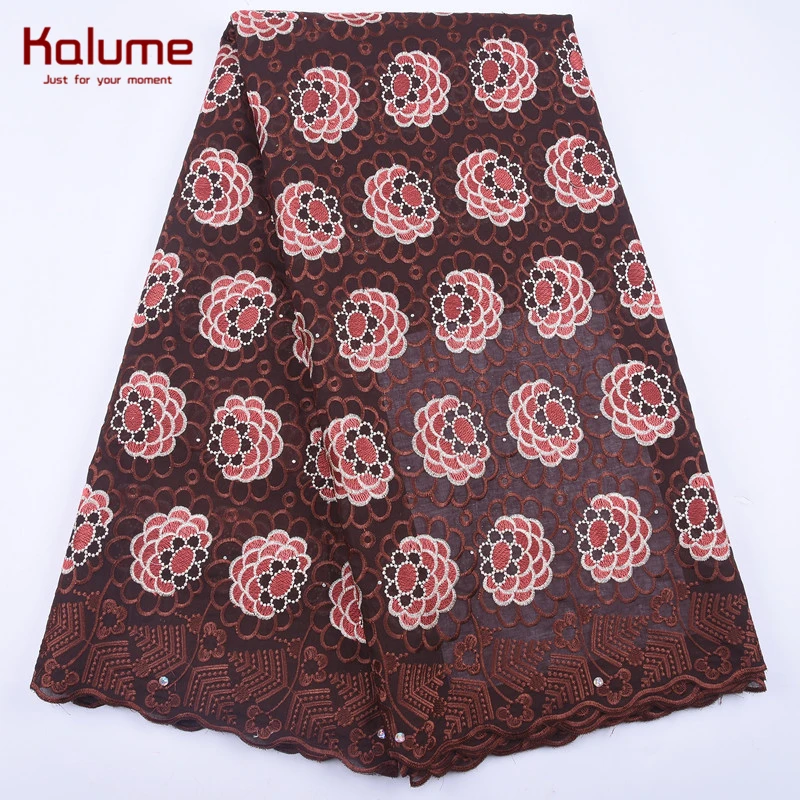Kalume Новое поступление африканская швейцарская хлопковая кружевная ткань