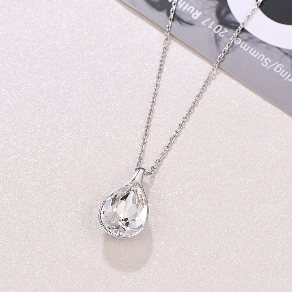 Женское ожерелье с подвеской в виде капли воды Malanda элегантное кристаллами