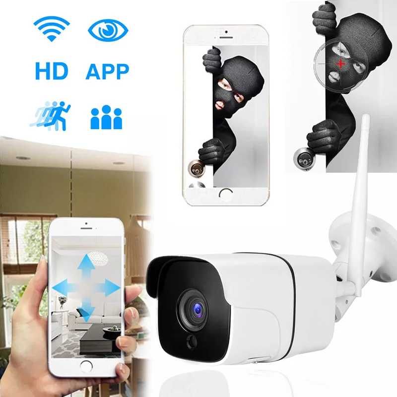 HD 1080P беспроводная камера видеонаблюдения слот для sd карты аудио IP 2.0MP Wi Fi ночное