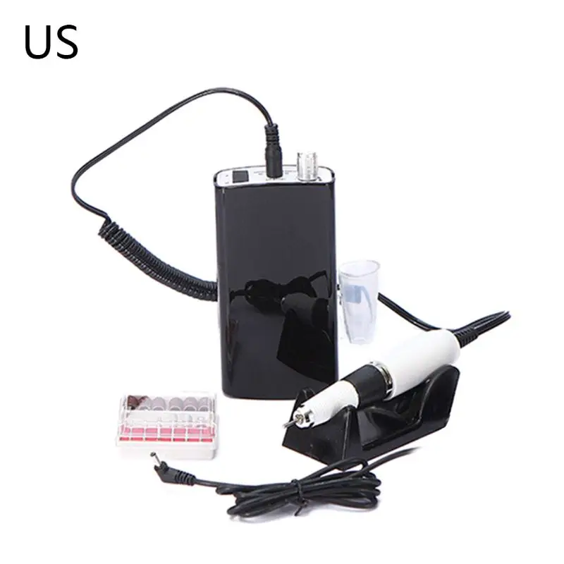 

EU US Nail Polishing Machine Portable Rechargeable Nails Beauty Art Making Manicure Tools