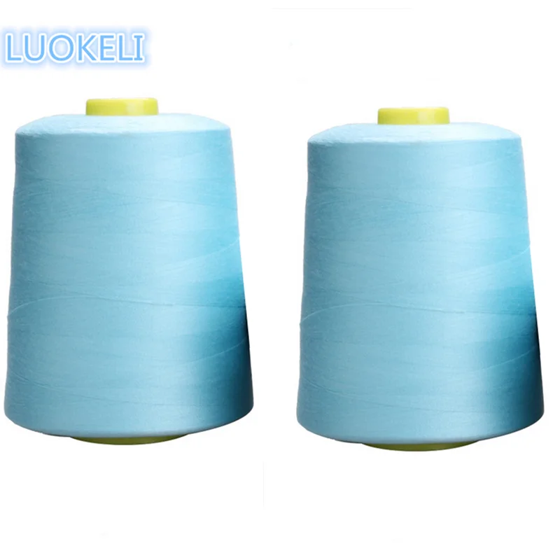 light blue 1 шт. 8000 ярдов полиэфирная нить швейная цветная опционально - Цвет: light blue