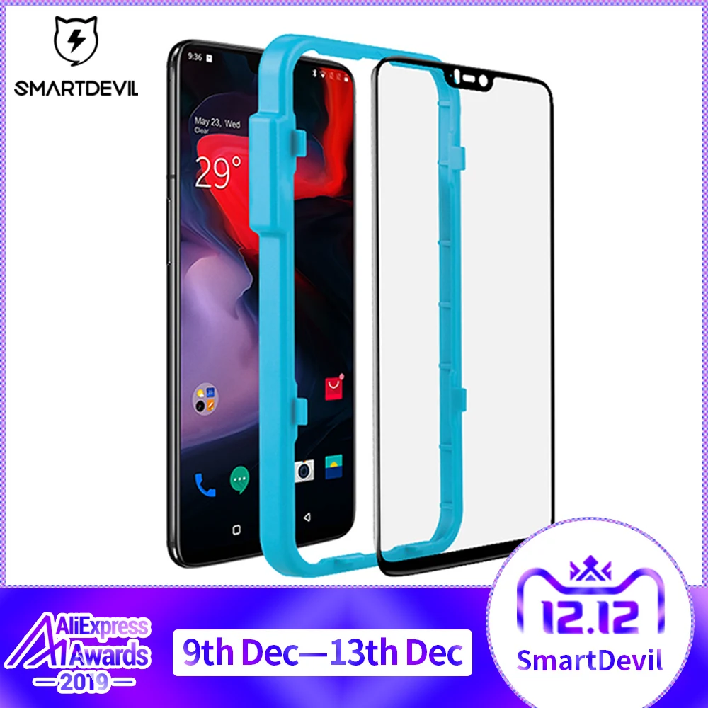 SmartDevl закаленное стекло для oneplus 6 5 7 защитная пленка для экрана Черная защитная пленка для oneplus 6T закаленное стекло
