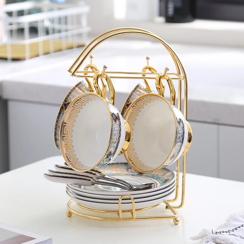 Европейский костяной фарфор набор кофейных чашек с блюдцем королевская