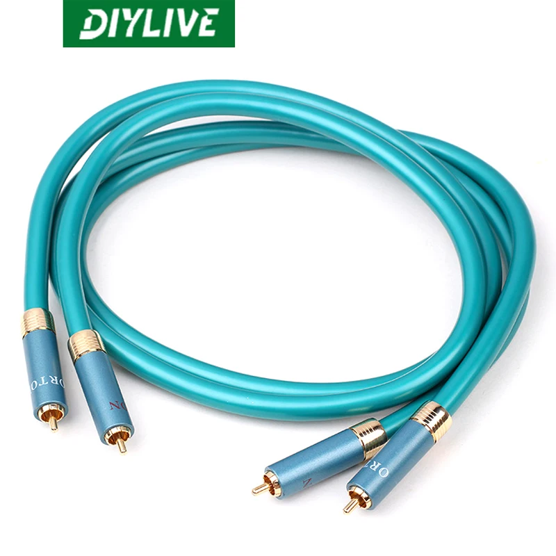 DIYLIVE Hi-Fi 8N из бескислородной меди Ortofon RCA аудио кабель high end усилитель CD 2RCA для