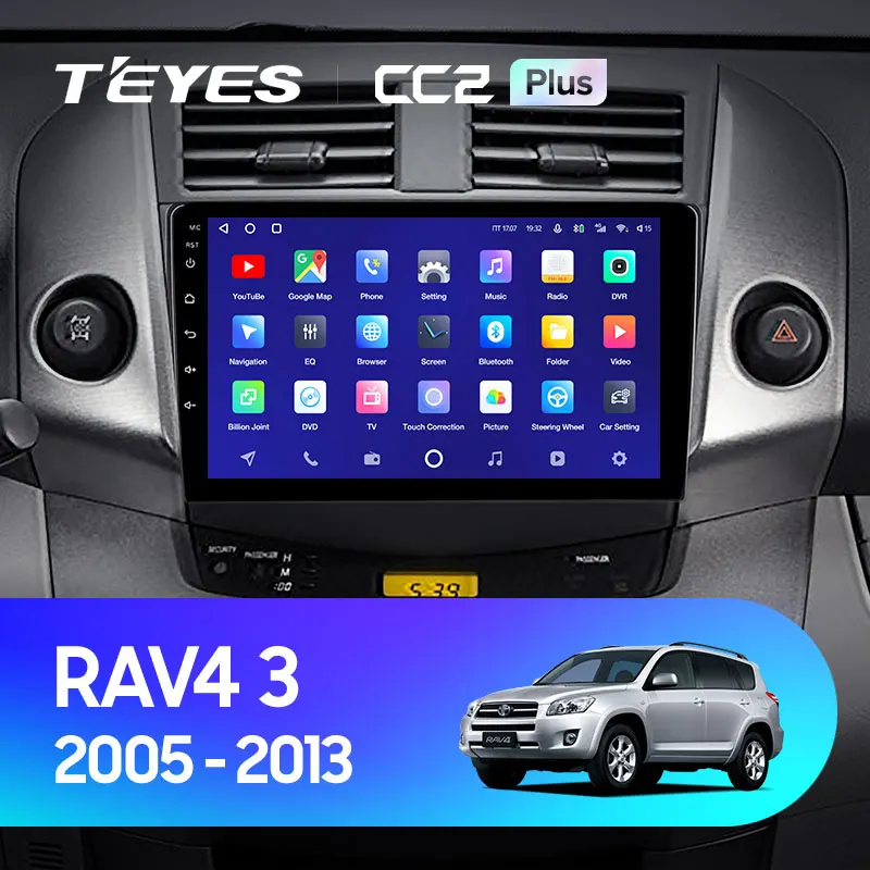 TEYES CC2L и CC2 Plus Штатная магнитола For Тойота РАВ4 3 XA30 Toyota RAV4 2005 - 2013 Android до 8-ЯДЕР 6 + 128ГБ