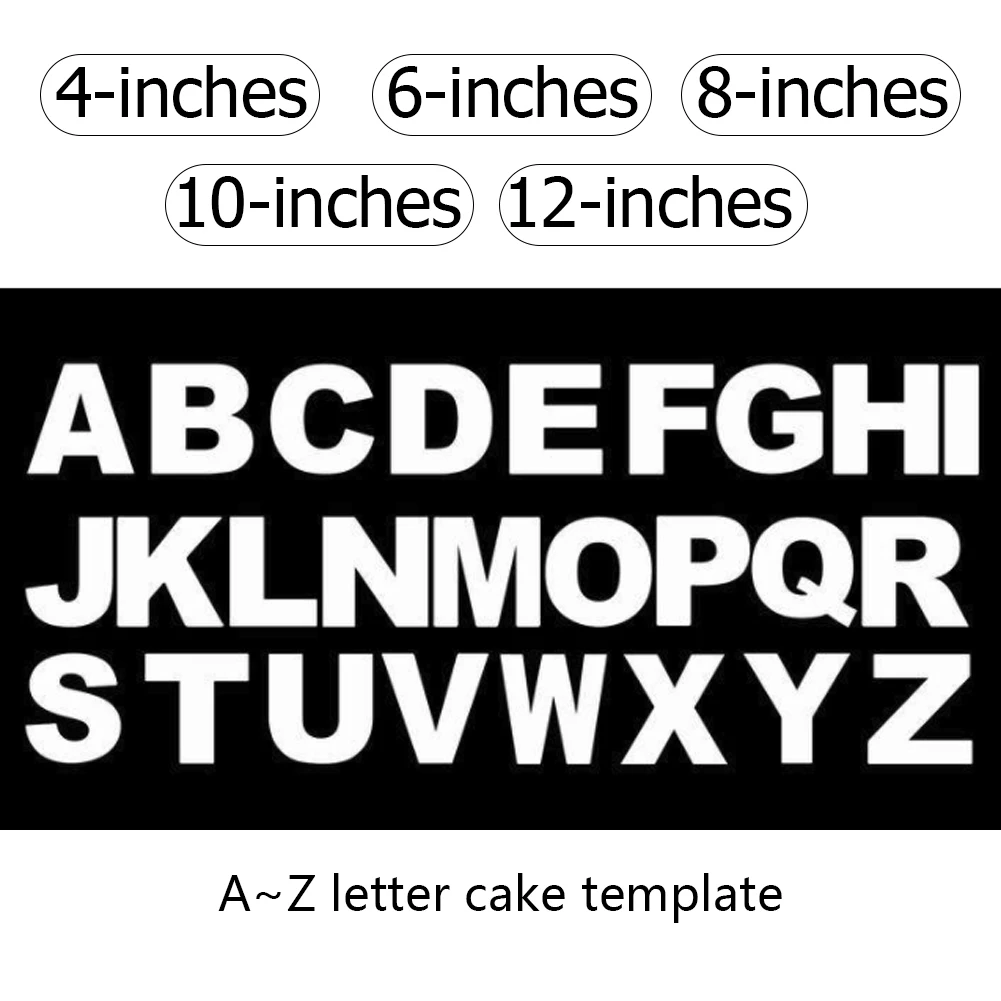 

DIY Birthday Cake Design Baking Accessory Pastry Tools Food Grade PET Alphabet Cake Molds Cookie Chocolate Fondant Tool