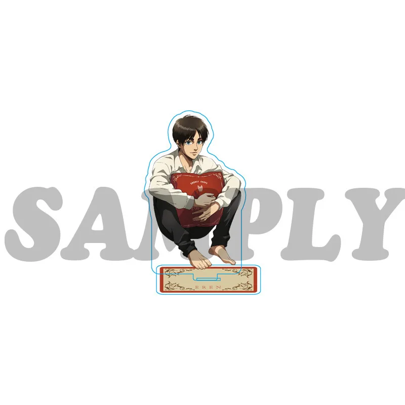 Аниме атака на Титанов Эрена Леви Микаса коллекционная фигурка сидя акриловая