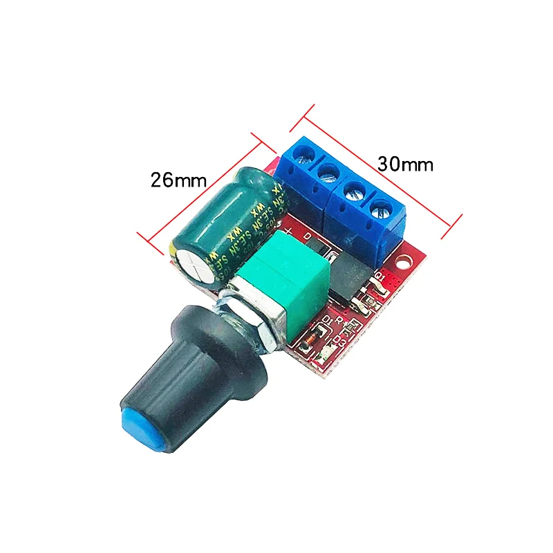 Mini 5A 90W PWM 12V DC Motor Speed Controller Module DC-DC 4.5V-35V Adjustable Regulator Control Governor Switch 24V | Электронные