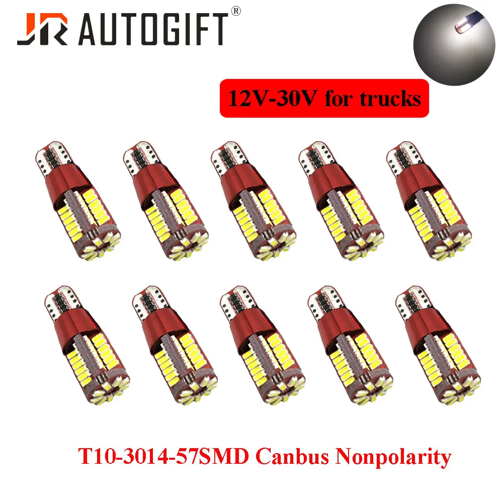 100 шт. грузовик Led T10 Canbus 12 30 в светодиодный Купол номерного знака без ошибок 3014 194