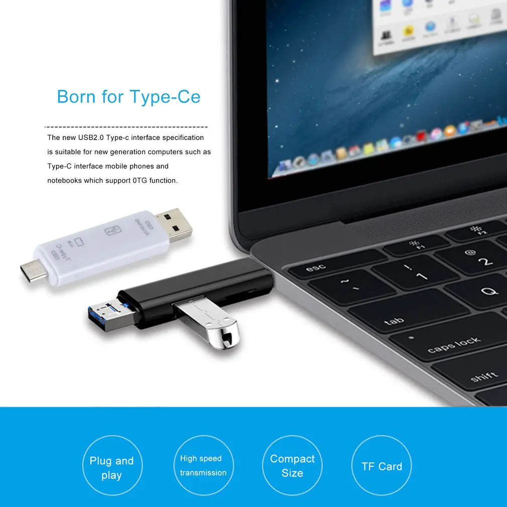 5 в 1 USB 3.0 Type C / Micro SD TF устройство для чтения карт памяти OTG адаптер Коннектор