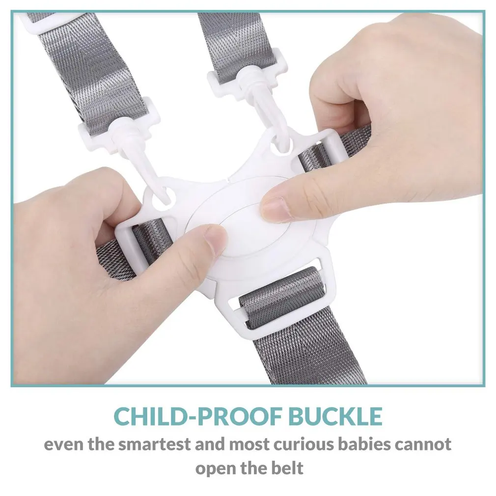 

High Chair Back Belt 5-point Safety Belt Child Stroller Safety Belt Child Dining Chair Seat Belt High Chair Belt