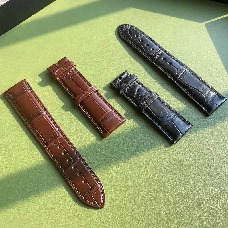 

FUYIJIA Men Custom FIFTY FATHOMS Watch Band Alligator Strap 20MM 22MM Crocodile Skin Watchbands Handmade Genuine Leather Belt