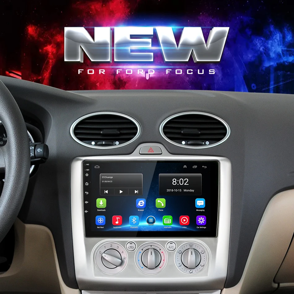 " 2 Din 4G чистая wifi Автомагнитола для Ford Focus Exi MT AT 2005-2011 RDS DSP мультимедийный плеер Android 8,1 gps навигация HiFi