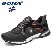 bona running shoes men fashion outdoor light breathable sneakers man lace up sports walking jogging shoes man comfortable