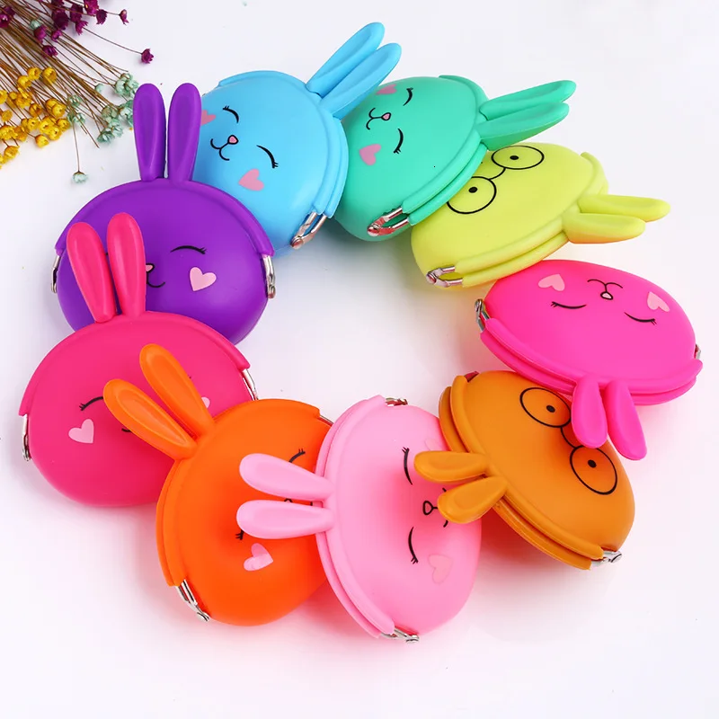 Модный кошелек с милым мультяшным кроликом Kawaii маленький женский мягкий
