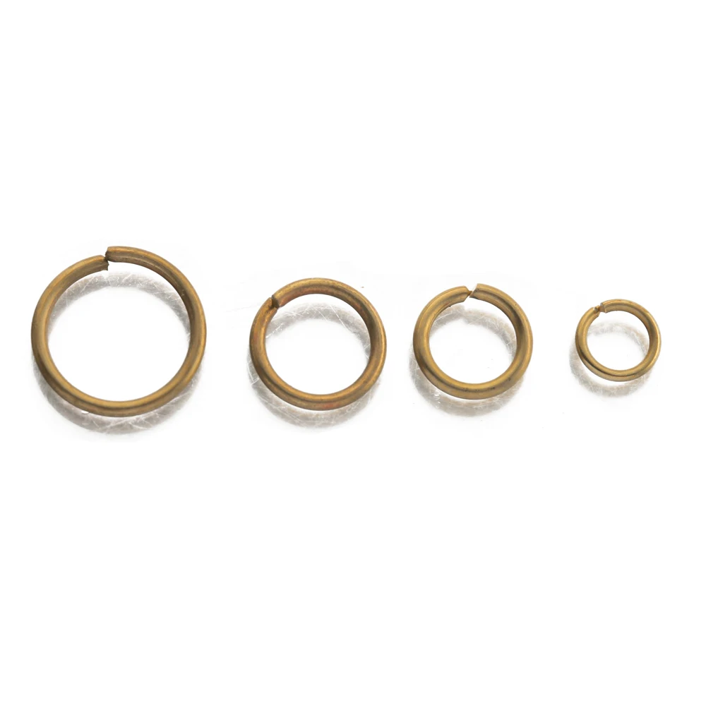 Pure Raw Brass 4 5 6 7 8 10MM Round Open Jump Rings & Split Ring Connectors For Diy Jewelry Making Findings Supplies Wholesale |