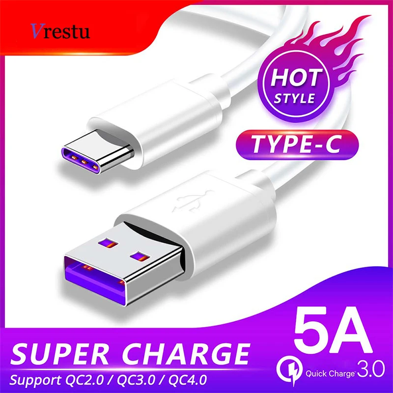 Кабель с разъемом USB типа C зарядный кабель для Samsung S20 S10 Примечание 10 Huawei P40 Pro
