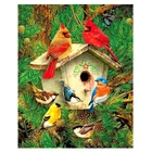 5D DIY Вышивка с изображением сосны и птичьего домика, крестик, креативная мозаика, дизайн, оформление интерьера, подарки FH806