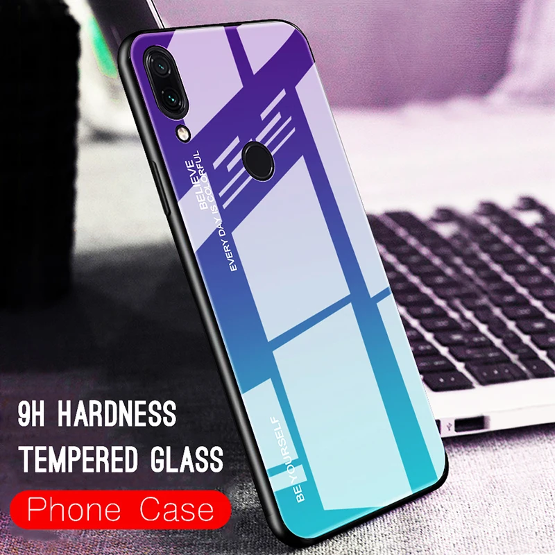 Фото Чехол из закаленного стекла для Xiao mi Pocophone F1 A1 5X A2 6X цветной градиентный чехол Red 5 Чехол из закаленного стекла для Xiao mi Pocophone F1 A1 5X A2 6X цветной градиентный чехол Red 5