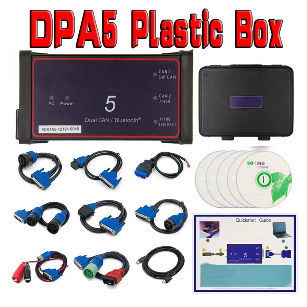 

New USB/Bluetooth Dpa5 Dearborn Protocol Adapter 5 Heavy Duty Truck Scanner DPA 5 Works For Multi-brands Support Multi-language