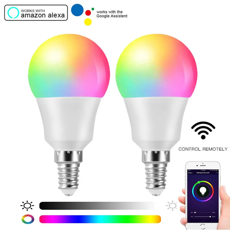 

Smart Life VV6-S Smart Bulb Energy Saving Lamp RGB Dimming LED Light E14 Support Amazon Alexa Echo And Google Home Voice Control