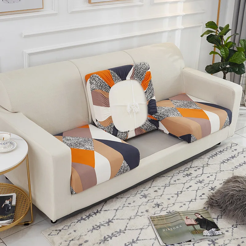 

Spandex Sofa Seat Cushion Covers for Living Room Pillow Cushion Cover Corner Slipcovers Chaise Longue Couch Funiture Protector