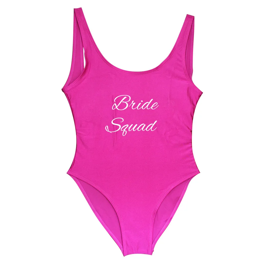 

Wedding Bachelor Party Swimsuits Personalised Letter Print Custom Name Bride One Piece Swimsuit Women Swimwear