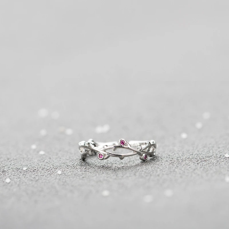 Новые серебряные кольца на палец в виде ветвей листьев модные ювелирные изделия