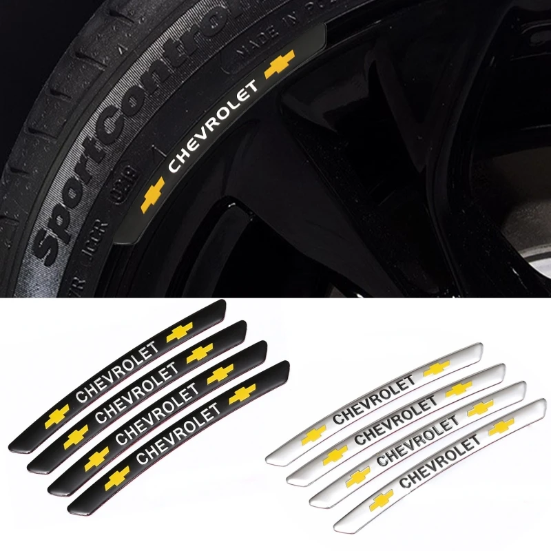 

4 шт., автомобильные колесные диски, гоночные наклейки для Chevrolet Logo Cruze Captive Spark Camaro Equinox Aveo Silverado Sail