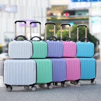 new 18inch travel luggage set women suitcase on wheels kids rolling luggage abs trolley luggage bag set cabin suitcase carry ons