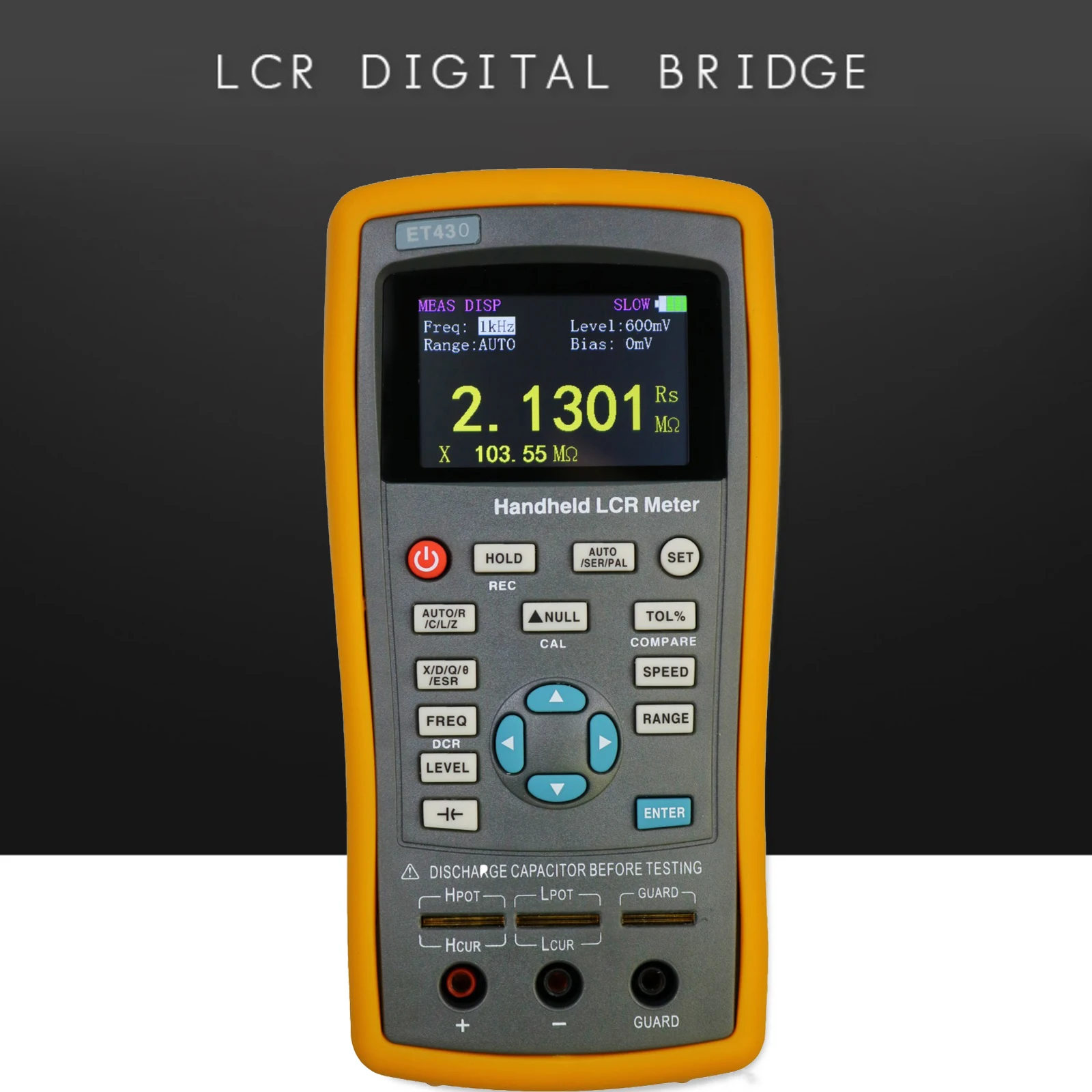 

ET430 Multifunction Handheld LCR Digital Bridge Meter High Precision Capacitance Inductance Resistance Meter ET431 ET432 ET433