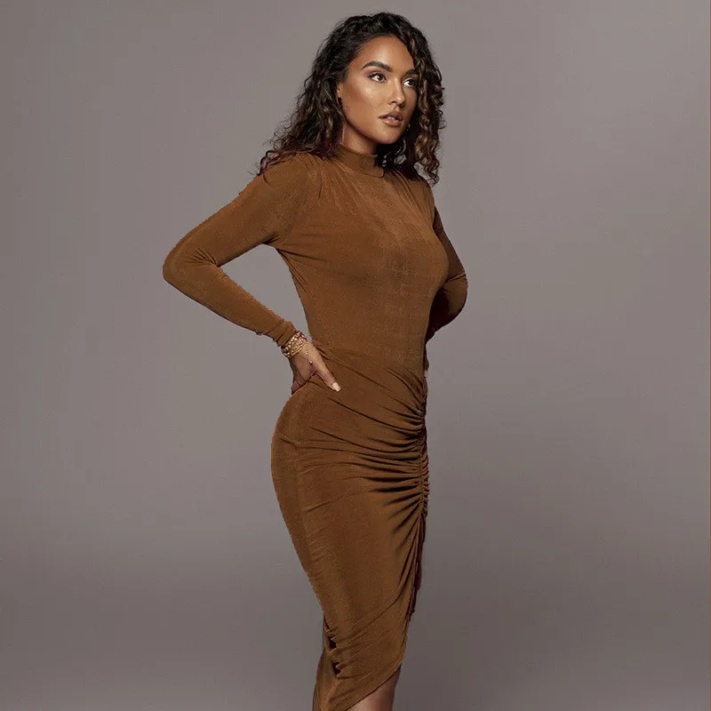 

Ahagaga Autumn 2 Pieces Sets Women Fashion Long Sleeve Bodysuit + Bandage Skirt O-Neck Drawstring Casual Solid Female Tracksuuit