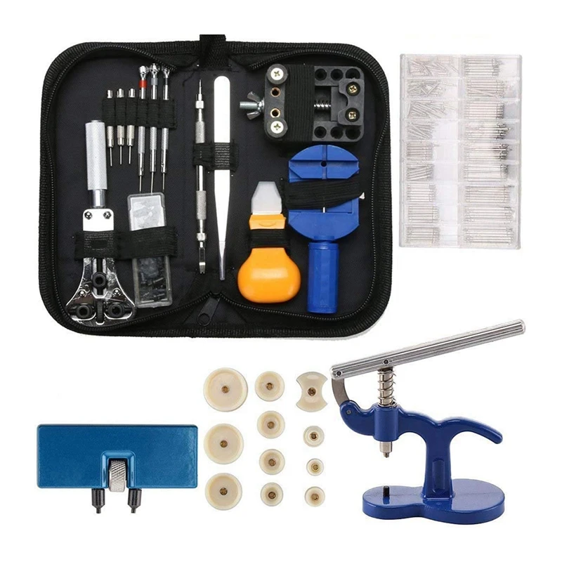 

Professional Watch Repair Tool Set - 499 pcs Watch Tools Watch Case Press Tool with 12 Plastic Insert Pressing Plates Watch Repl