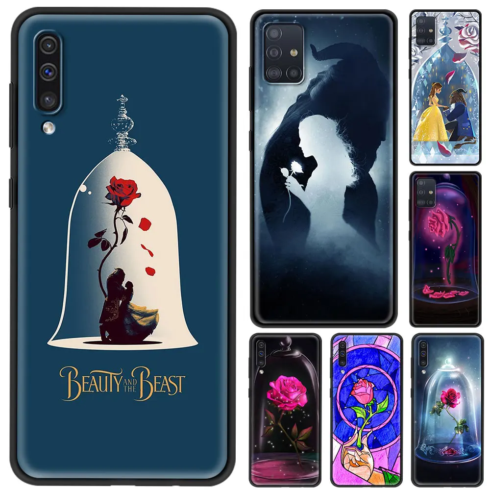 

Phone Case For Samsung A91 A72 A71 A52 A51 A42 A41 A32 A31 A21 EU A21s A12 A11 A02s A02 A01 Cover Beauty and The Beast Rose