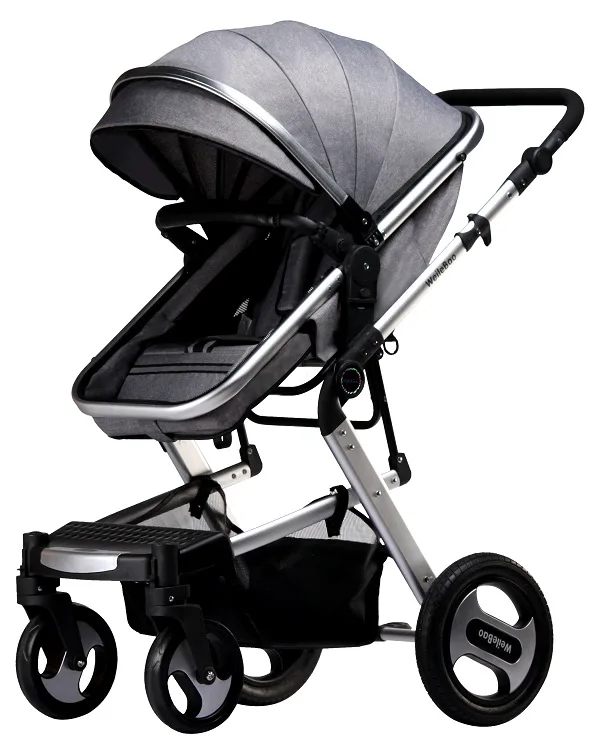 SilverGrey Складная детская коляска 3 в 1, детские коляски для детей, горячая Распродажа, коляска для путешествий для мамы, детская коляска 2 в 1, детское автокресло на колесиках - Цвет: SilverGrey