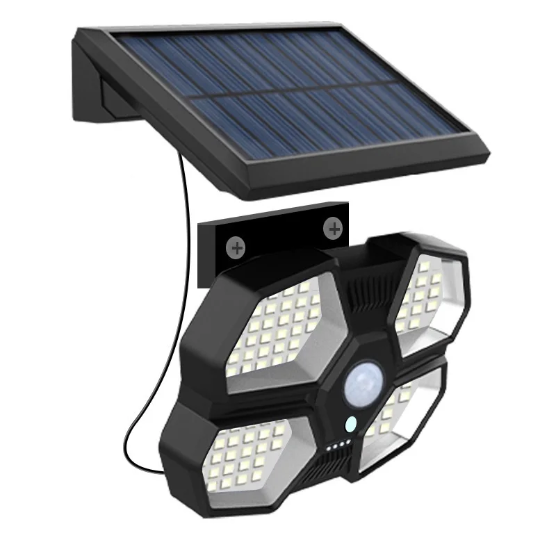 

Split Solar Motion Sensor Light Outdoors Sunlight luces solares 180 LED/COB Highlight Street Garden Garage Solar Powered Lamp