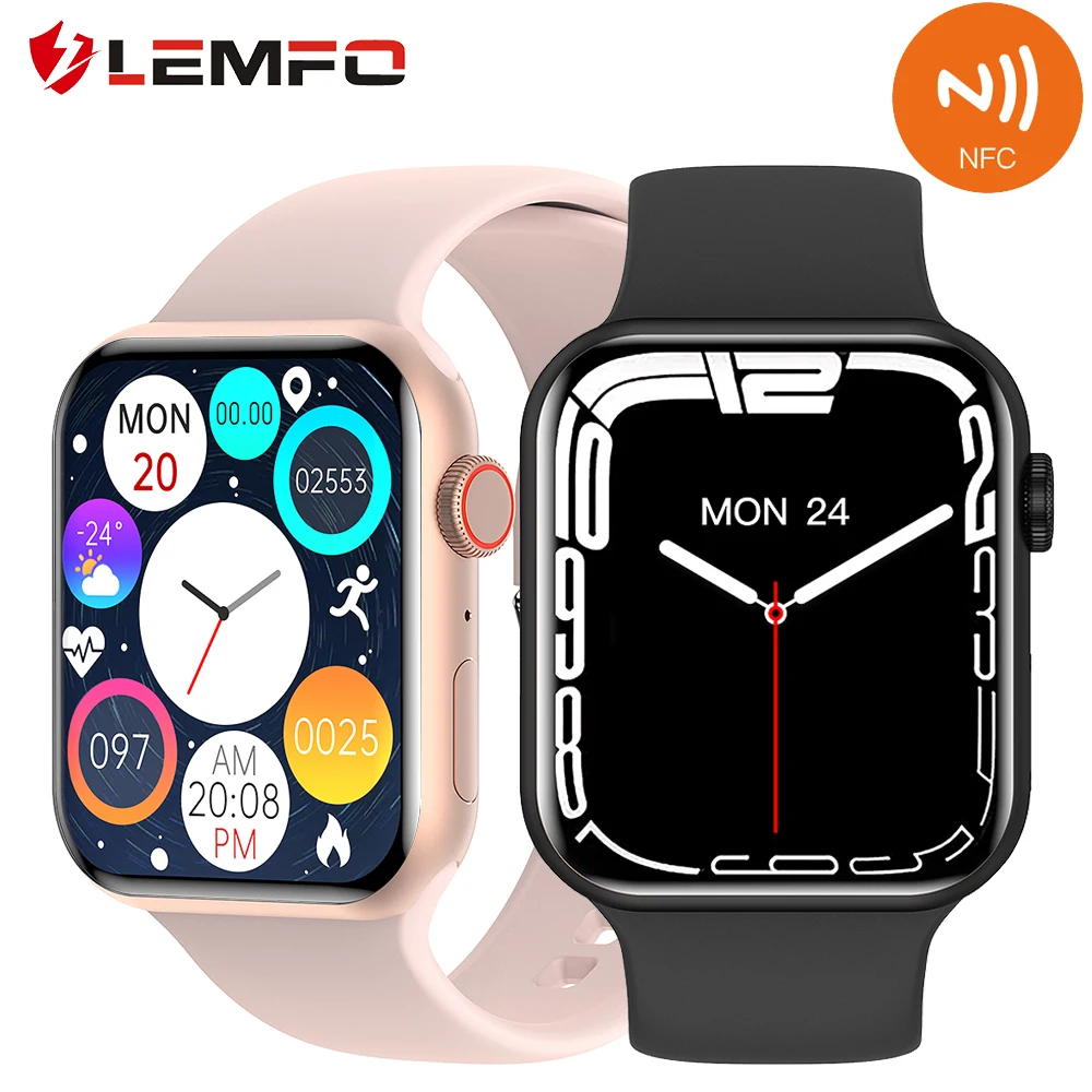 Смарт-часы LEMFO S7 PRO серии 7 NFC Bluetooth Call Heart Rate Мужчины Женщины 44 мм SmartWatch 2022 IWO 13 Pro для