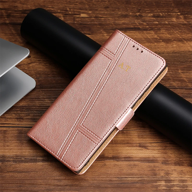 

Custom Leather Flip Business Phone Case For Huawei P Smart Z Y8S Y6P Y9A Honor 20 Lite Credit Card StorageHolder Wallet Cover