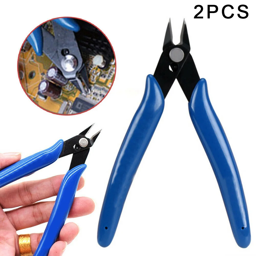 

2pcs Repair Pliers Cutting Flush Side Cutter Equipment 45#Carbon Steel Diagonal Pliers