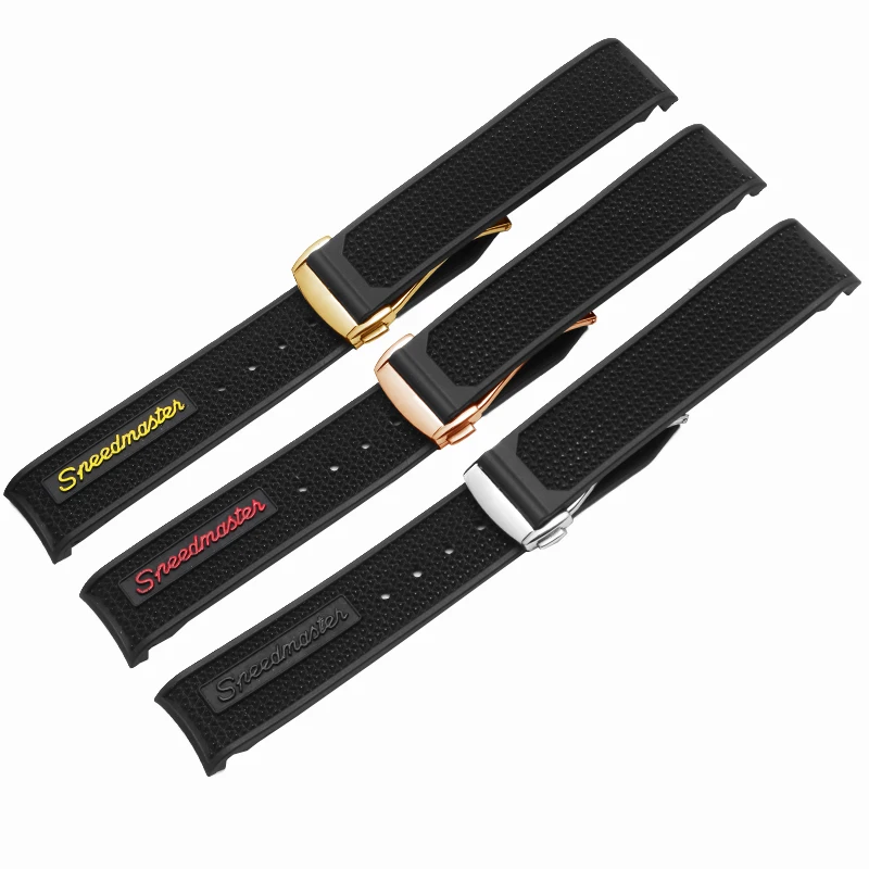 Ремешок из силикона и резины с интерфейсом Arc браслет для часов Omega Speedmaster