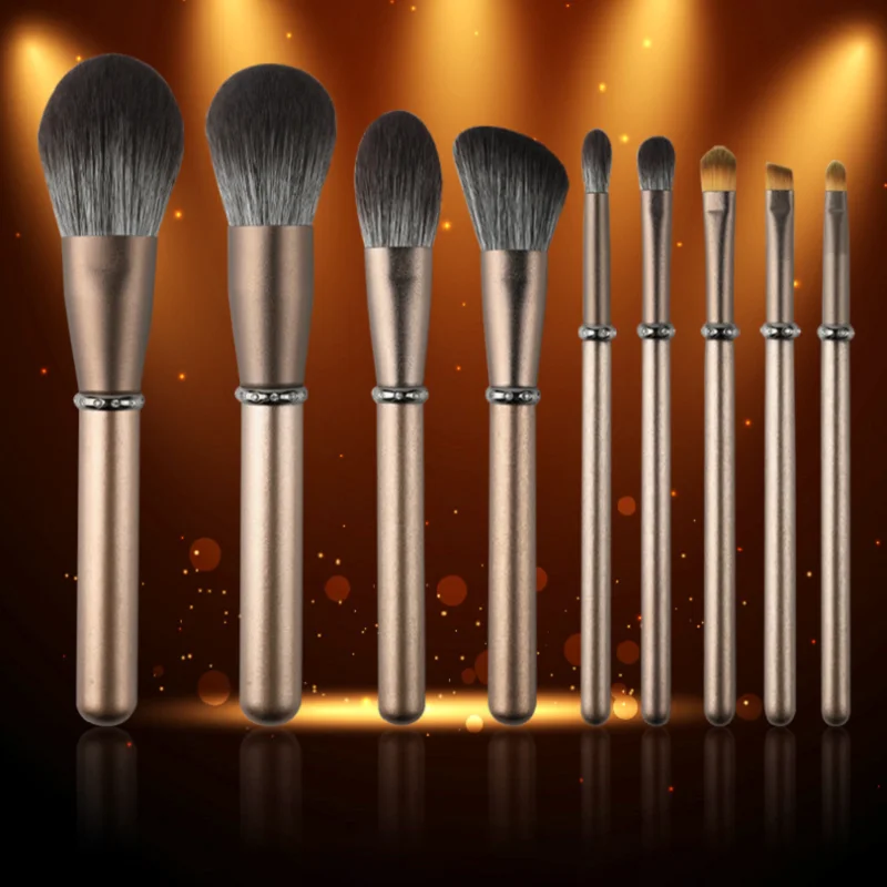 

Diamond Coffee Color 9 Makeup Brush Set Soft Hair Makeup Brush Beauty Makeup Brush Makeup Tool Set
