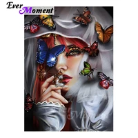 ever moment diamond painting embroidery butterfly girl handicrafts diy leisure at home fashion art wall decor for giving 4y1265