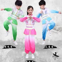 childrens martial arts performance clothes childrens chinese kung fu long sleeve trousers two piece set