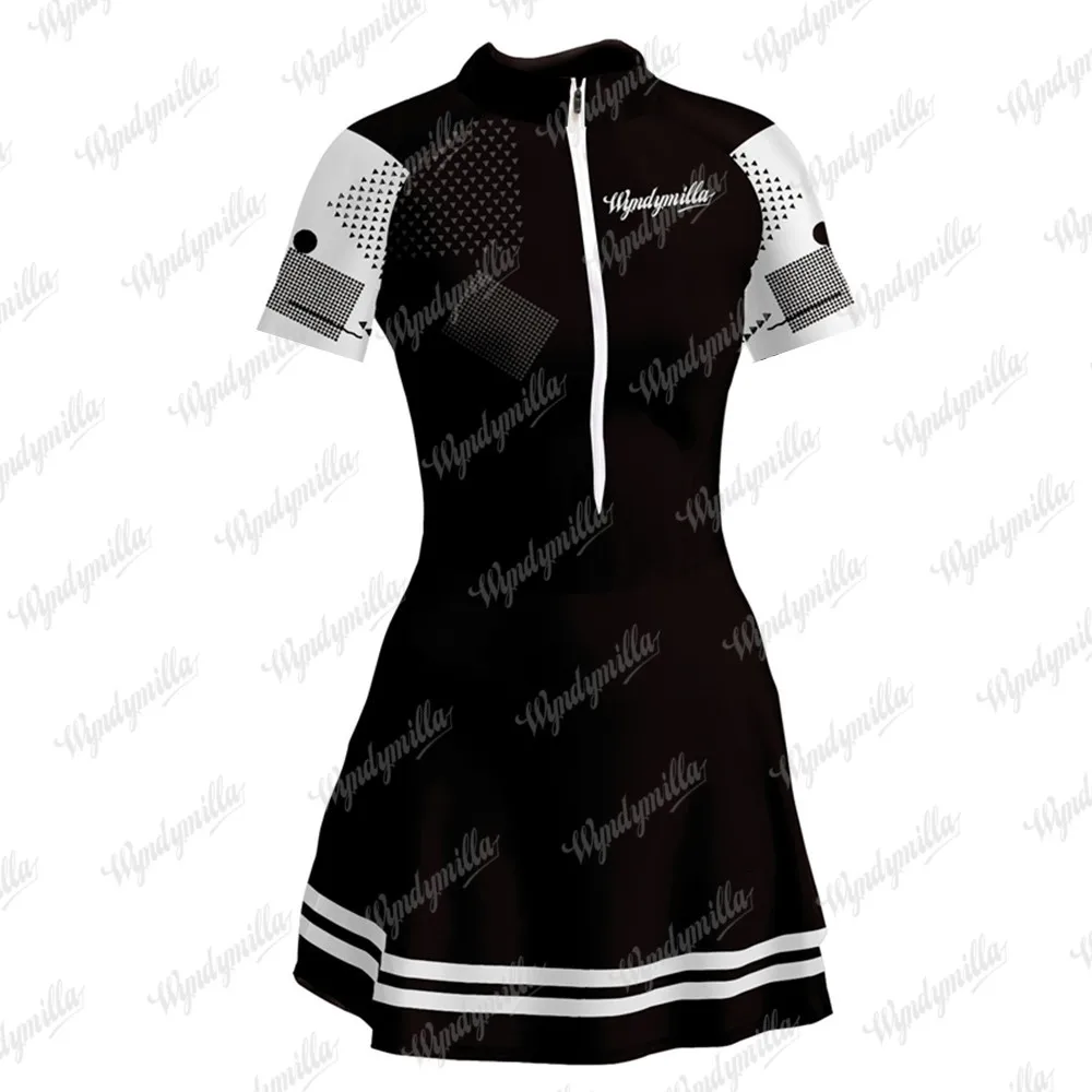 Женский комбинезон из лайкры с коротким рукавом |