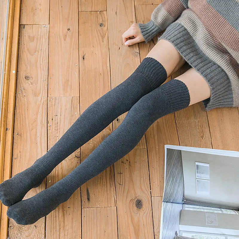 Women's Underwear Stockings Leg Warm Knee Socks Long Sexy Lingerie Solid Cotton Clothing Autumn Winter Stockings Thick Warmers