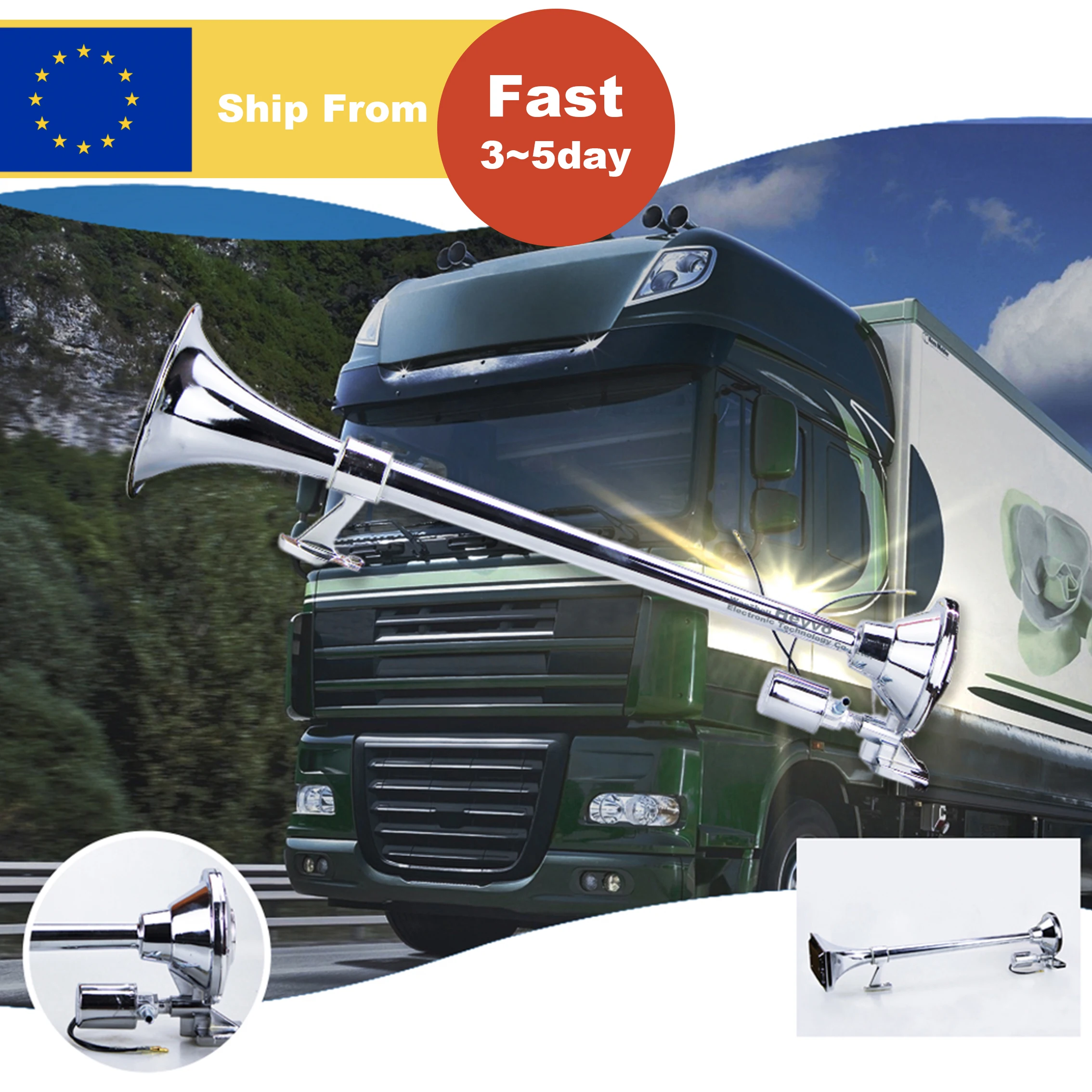 Хромированная модель для больших установок громкие трубы с одной длинной